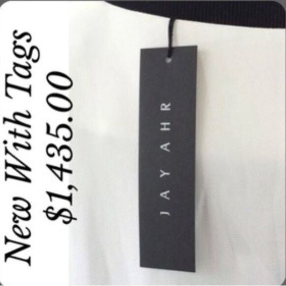 NWT Luxury Designer Jay Ahr White & Taupe Suede Skirt Mini Dress - Picture 11 of 13